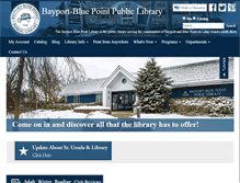 Tablet Screenshot of bayportbluepointlibrary.org